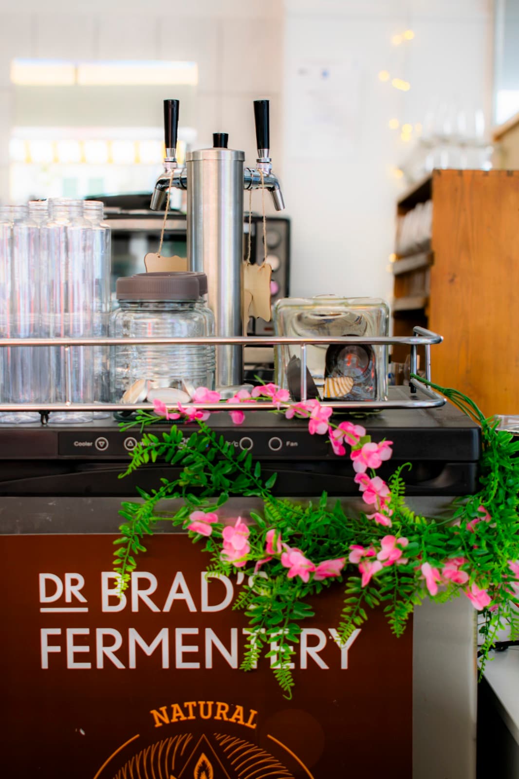 Dr Brad's Fermentery Kombucha-Zapfhahn an der Theke